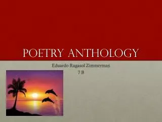 Poetry anthology