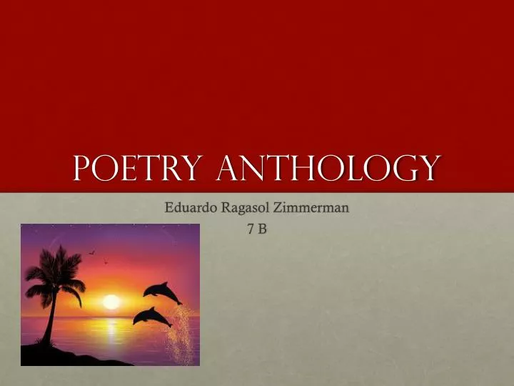 poetry anthology