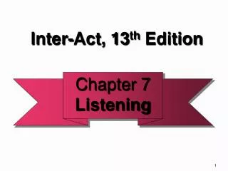 Chapter 7 Listening