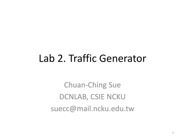 lab 2 traffic generator