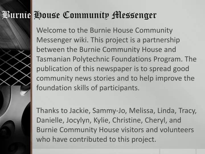 burnie house community messenger