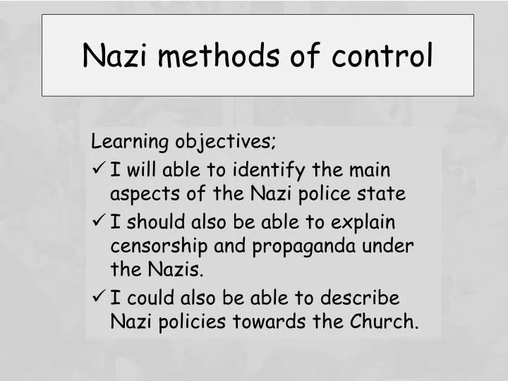 nazi methods of control