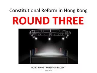 Constitutional Reform in Hong Kong