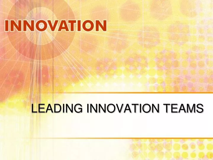 leading innovation teams