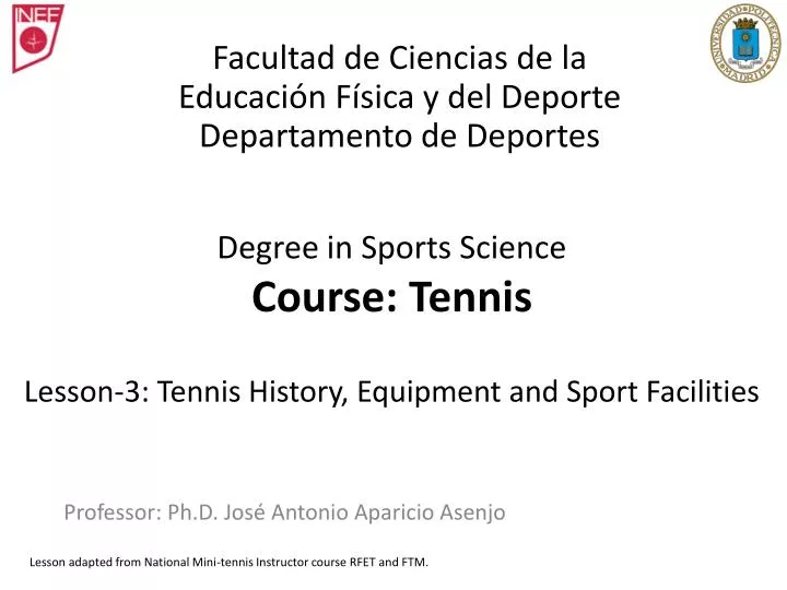 degree in sports science course tennis lesson 3 tennis history equipment and sport facilities