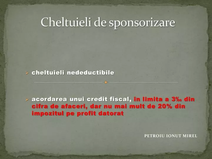 cheltuieli de sponsorizare