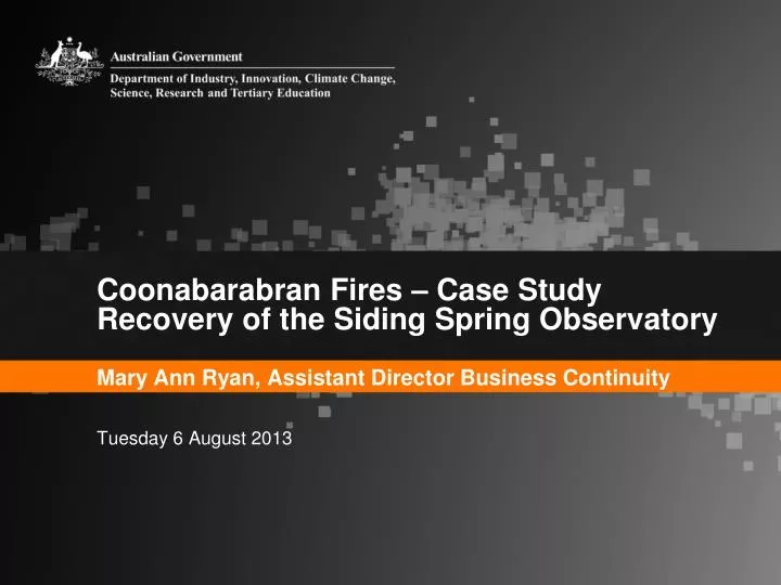 coonabarabran fires case study recovery of the siding spring observatory