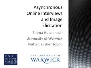 Asynchronous Online Interviews and Image Elicitation