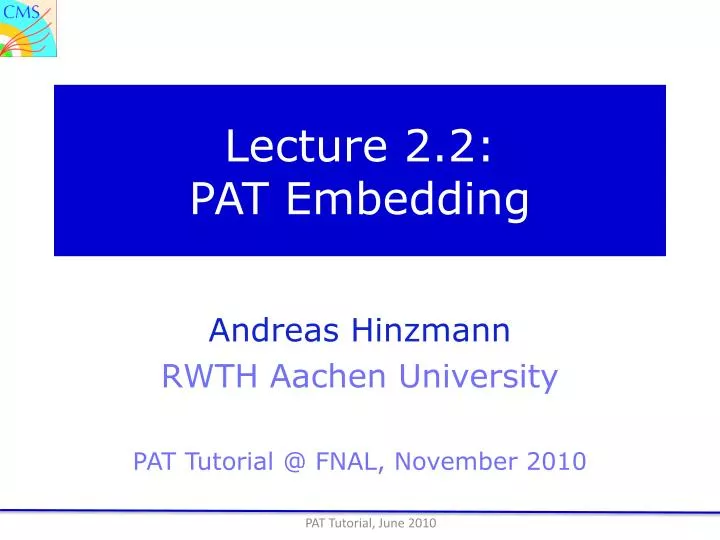 lecture 2 2 pat embedding