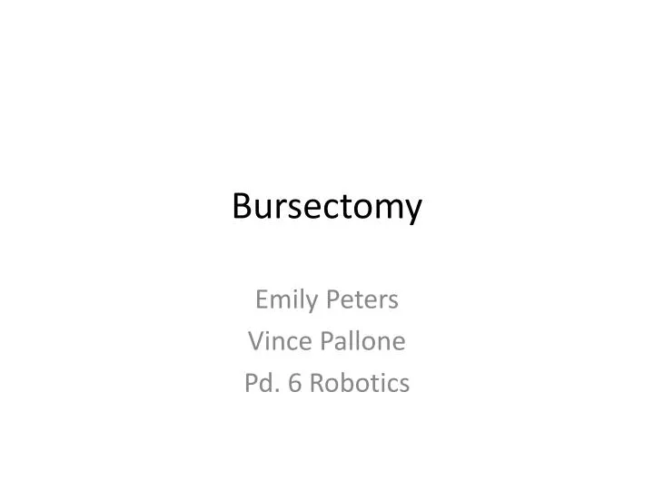 bursectomy