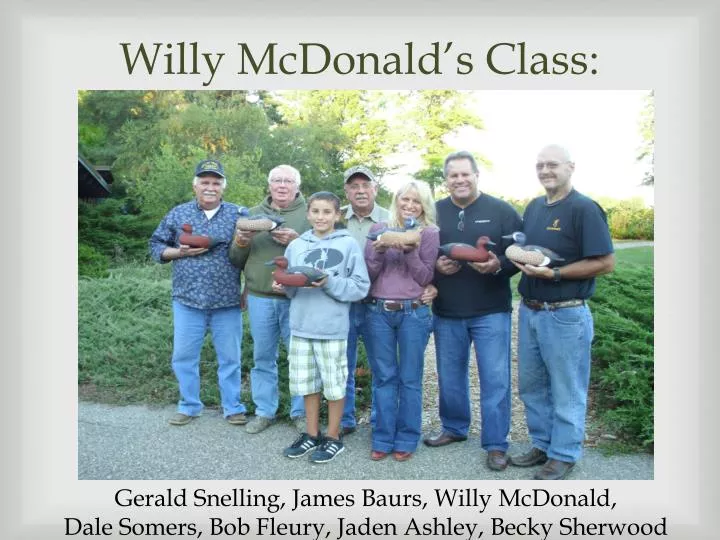 willy mcdonald s class