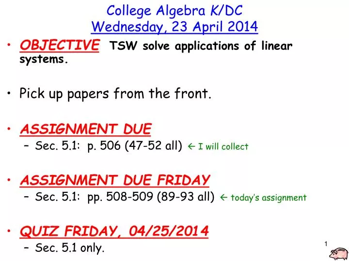 college algebra k dc wednesday 23 april 2014