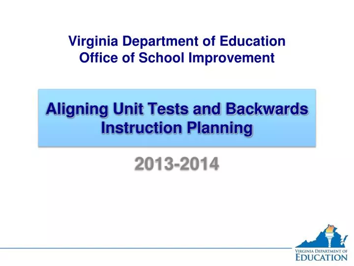 aligning unit tests and backwards instruction planning