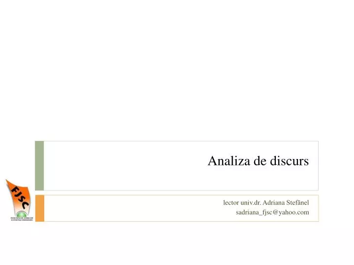 analiza de discurs