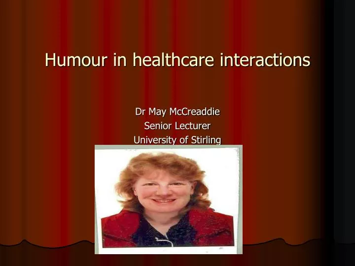 humour in healthcare interactions