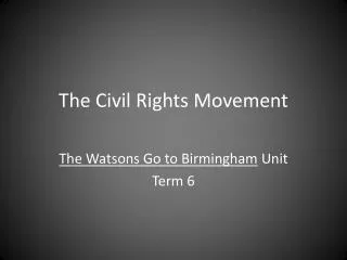 the civil rights movement