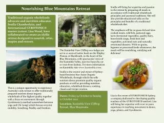 Nourishing Blue Mountains Retreat