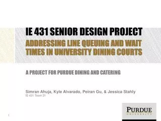 IE 431 Senior Design project
