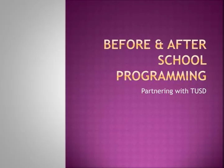 before after school programming