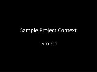 Sample Project Context