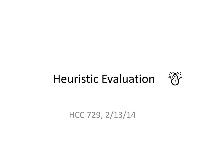 heuristic evaluation