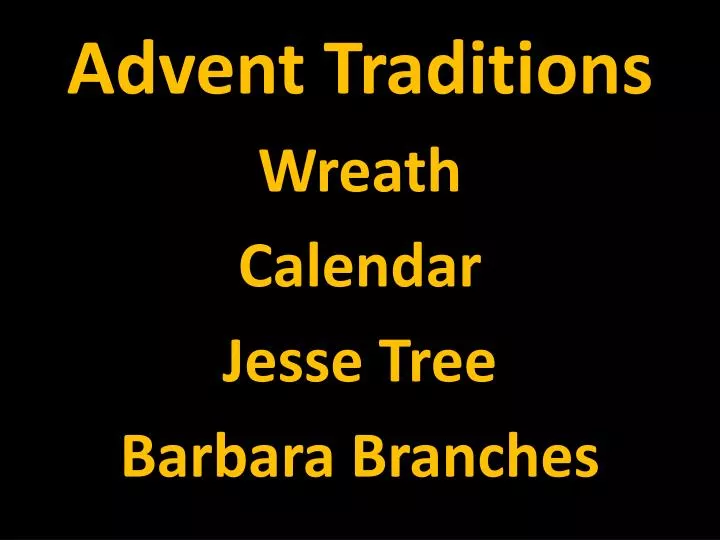 advent traditions