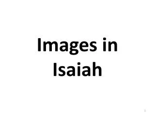 Images in Isaiah