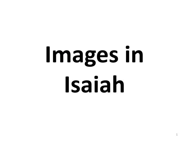 images in isaiah