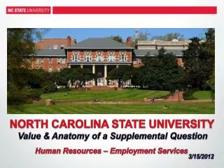 NORTH CAROLINA STATE UNIVERSITY