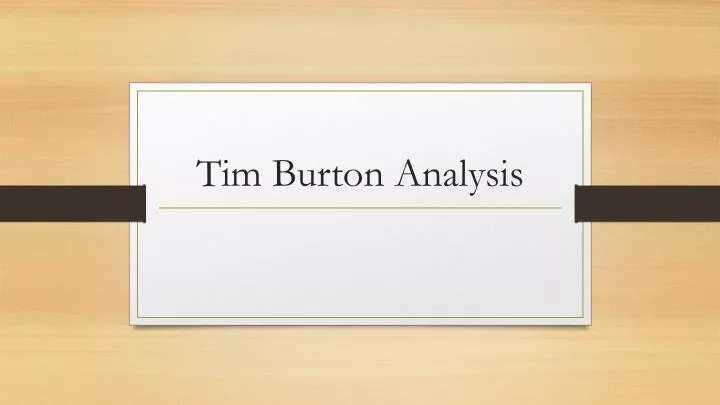 tim burton analysis