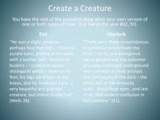 Create a Creature