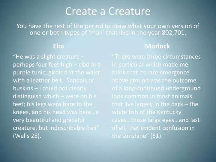 create a creature