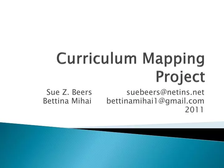 curriculum mapping project
