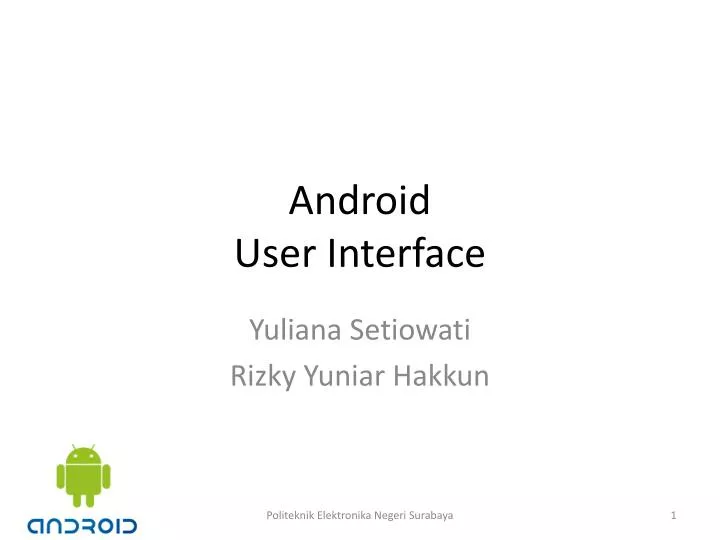 android user interface