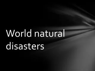 World natural disasters