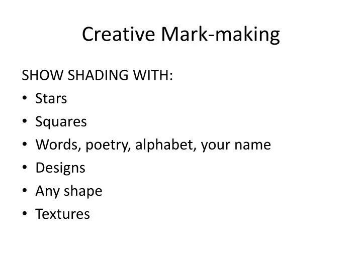 creative mark making