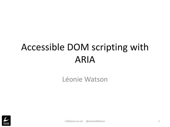 accessible dom scripting with aria