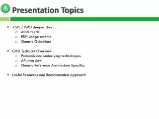 Presentation Topics