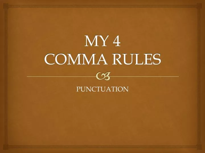 my 4 comma rules
