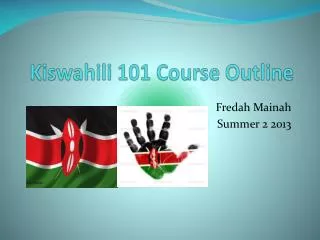 Kiswahili 101 Course Outline