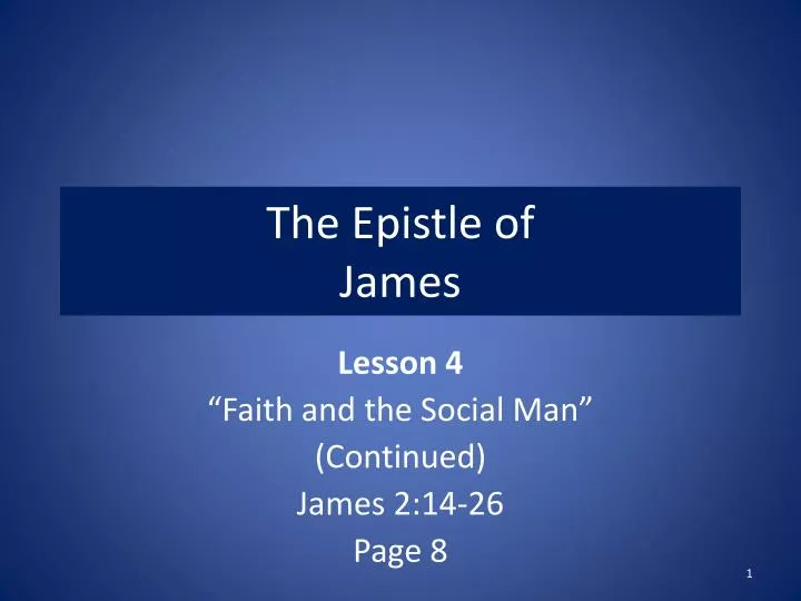 the epistle of james