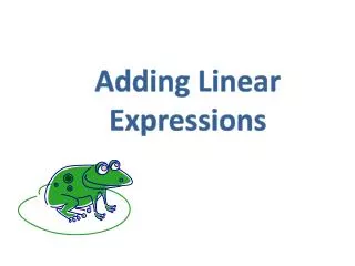 Adding Linear Expressions