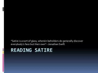 Reading Satire