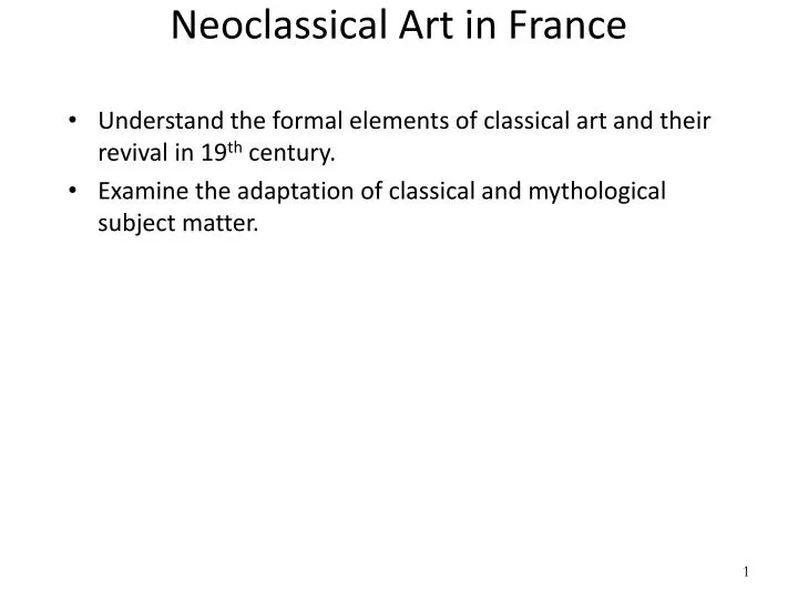 neoclassical art in france