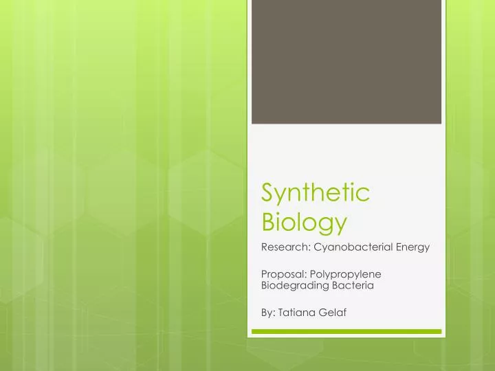 synthetic biology