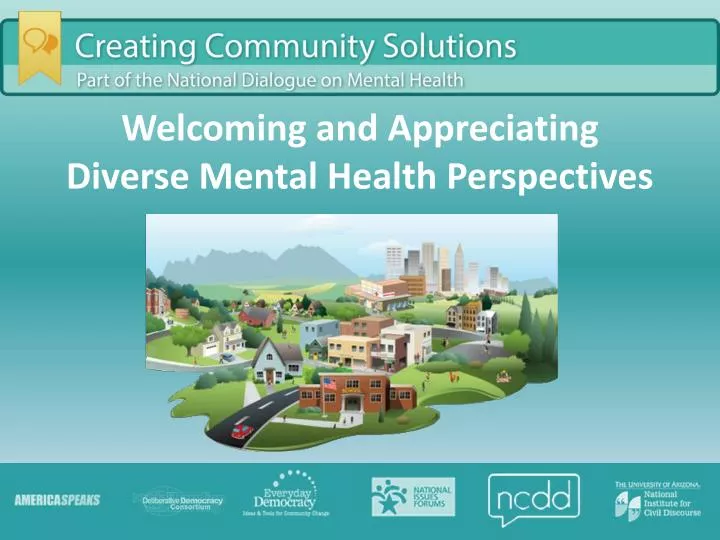 welcoming and appreciating diverse mental health perspectives