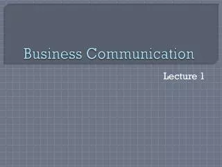 Business Communication