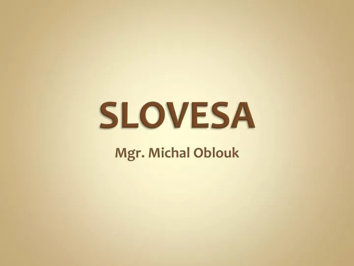 slovesa