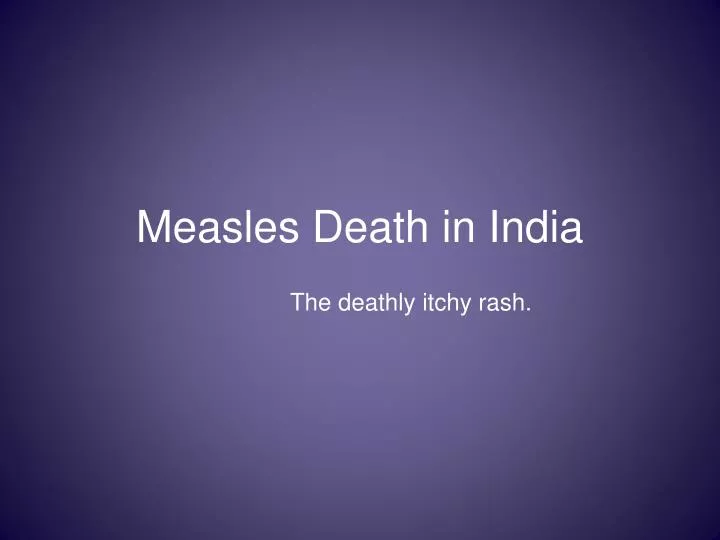 measles death in india
