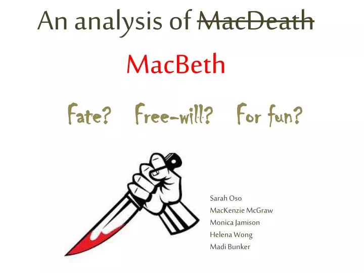 an analysis of macdeath macbeth